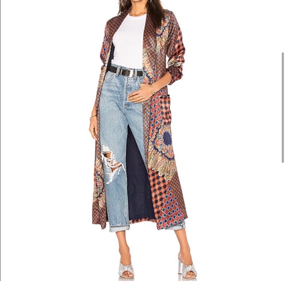 House of Harlow Edwin Robe Patchwork Pajama Print